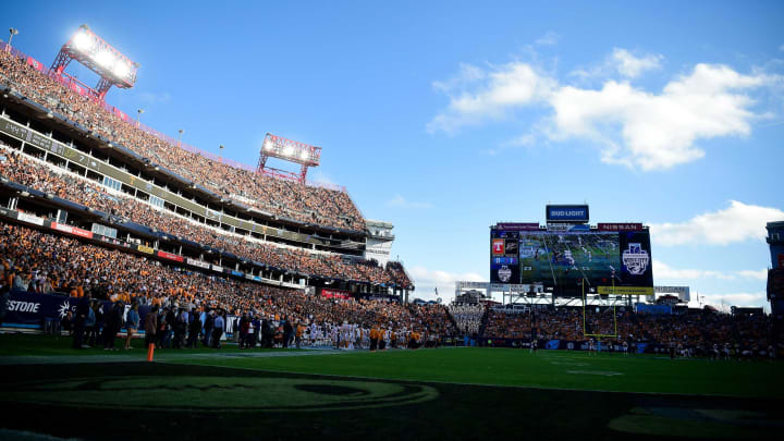 A view at the 2021 Music City Bowl NCAA college football game at Nissan Stadium in Nashville, Tenn. on Thursday, Dec. 30, 2021.Kns Tennessee Purdue