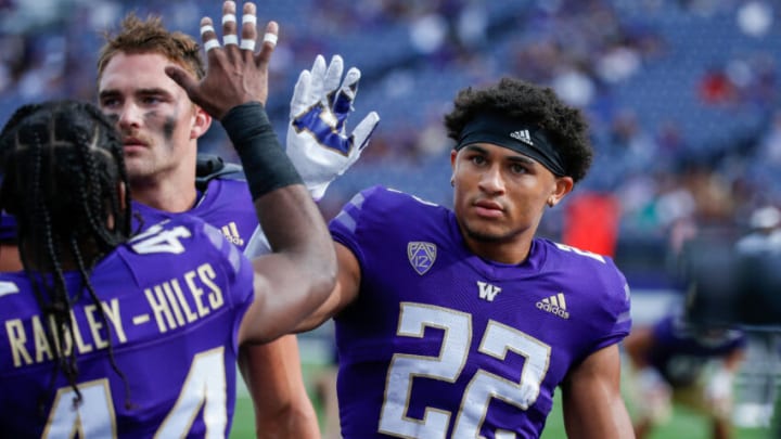 Washington Huskies defensive back Trent McDuffie (22). Mandatory Credit: Joe Nicholson-USA TODAY Sports