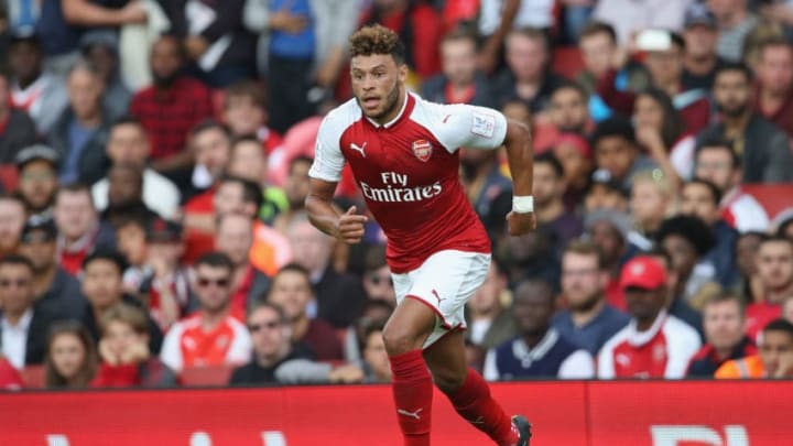 LONDON, ENGLAND - JULY 30: Alex Oxlade-Chamberlain of Arsenal in action during the Emirates Cup match between Arsenal and Sevilla FC at Emirates Stadium on July 30, 2017 in London, England. (Photo by Steve Bardens/Getty Images)