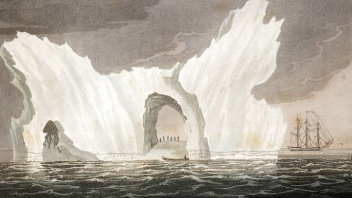 The Isabella and Alexander encountered this enormous iceberg on their quest to find the Northwest Passage in 1818.