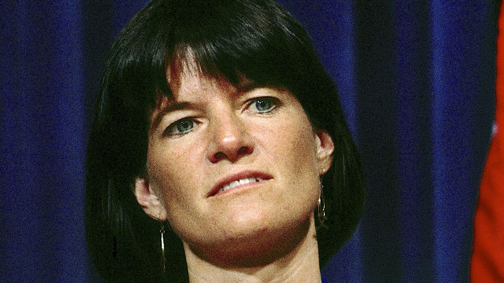 Close-up of American physicist and former astronaut Sally Ride (1951 – 2012) during a hearing of the Rogers Commission, Washington DC, summer 1986. The commission was created to investigate the space shuttle Challenger accident on January 28, 1986. (Photo by Mark Reinstein/Getty Images)