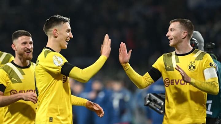 Borussia Dortmund face Werder Bremen this weekend. (Photo by INA FASSBENDER/AFP via Getty Images)