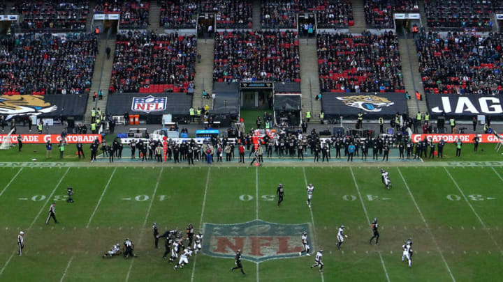 LONDON, ENGLAND - OCTOBER 28: A general view during the NFL International Series match between Philadelphia Eagles and Jacksonville Jaguars at Wembley Stadium on October 28, 2018 in London, England. (Photo by Alex Pantling/Getty Images)