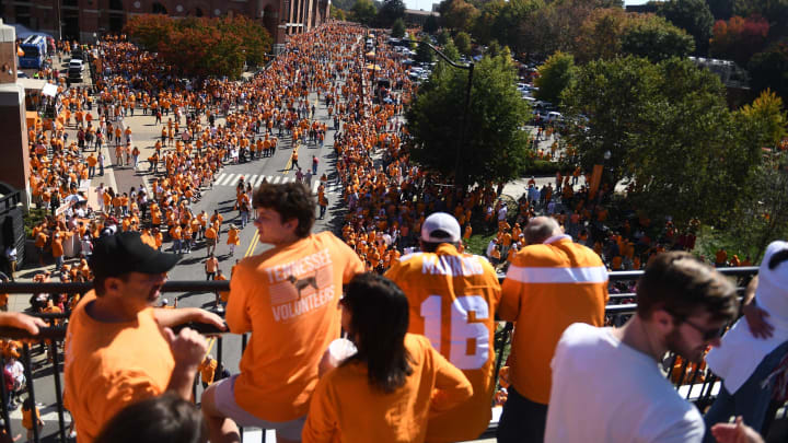 Scenes during the Vol Walk before a game between Tennessee and Alabama in Neyland Stadium, on Saturday, Oct. 15, 2022.Tennesseevsalabama1015 0840