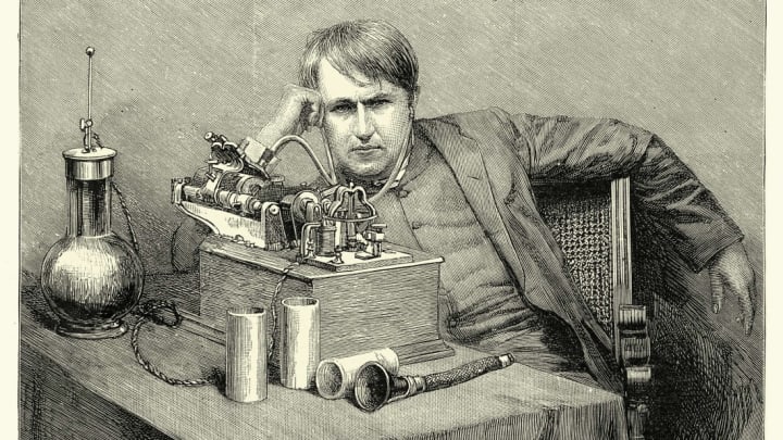 Thomas Edison War of the currents Electricity Thomas Alva Edison Great  American Inventor Thomas Edison lamp moustache electric Light png   PNGWing