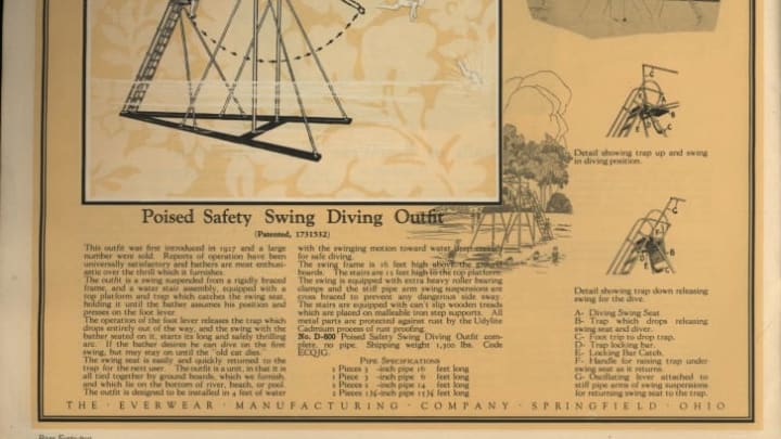 The safety swing took jumping into a lake to the next level.
