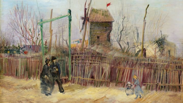 Scène de rue à Montmartre, painted by Vincent van Gogh in 1887.