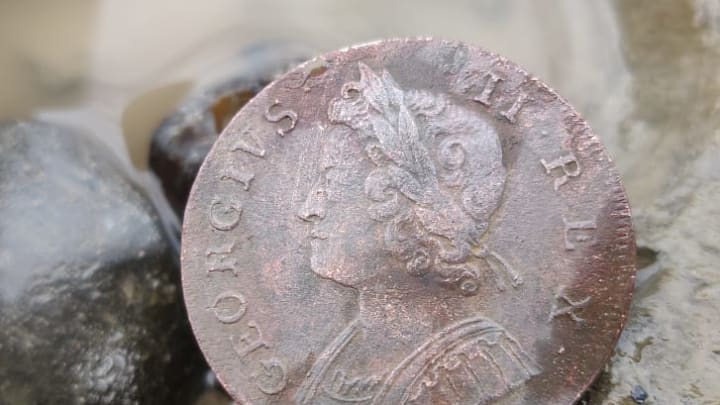 Nicola White found this coin dating from the reign of George II (1727-1760).