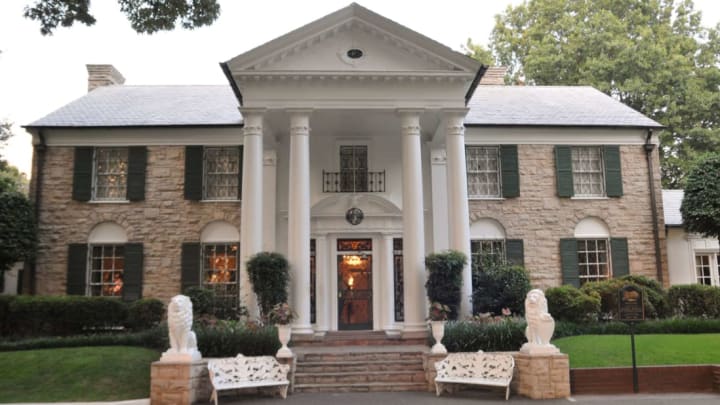 The Graceland mansion in Memphis, Tennessee.