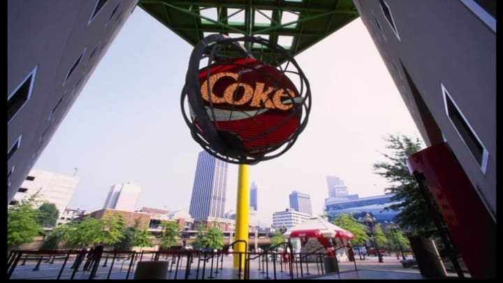 The entrance to the Coca-Cola Museum in Atlanta, Georgia.