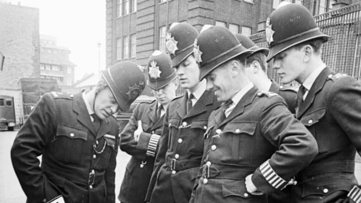 British Bobbies on the job in 1966.
