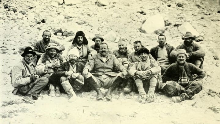 Members of the 1922 Everest expedition at Base Camp.