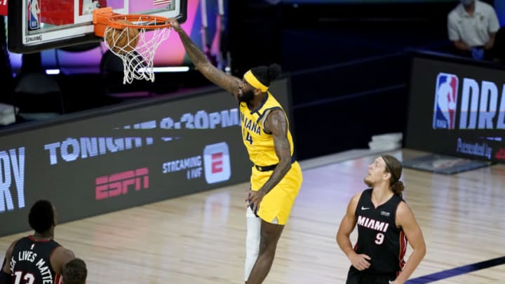 Former St. John's basketball star JaKarr Sampson throws down a dunk in the NBA Playoffs. (Photo by Ashley Landis-Pool/Getty Images)