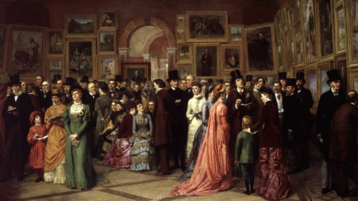 A Private View at the Royal Academy by William Powell Frith, 1883.