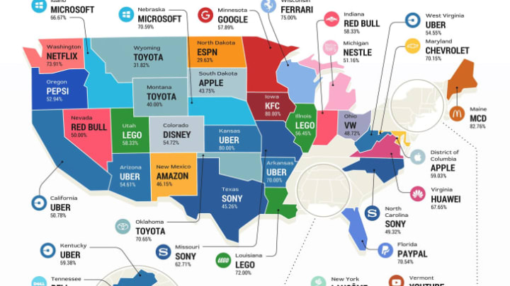 The most hated brands in each state.