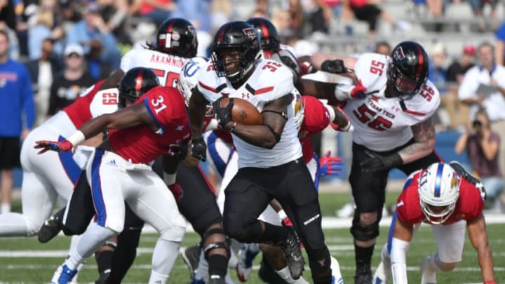 LAWRENCE, KS - OCTOBER 7: Running back Desmond Nisby