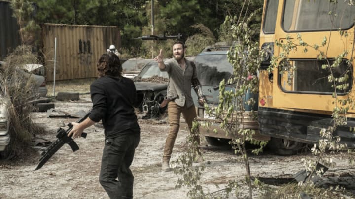 Ross Marquand as Aaron, Norman Reedus as Daryl Dixon - The Walking Dead _ Season 11, Episode 16 - Photo Credit: Jace Downs/AMC