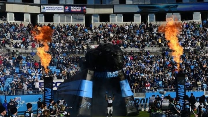 Dec 1, 2013; Charlotte, NC, USA; Carolina Panthers wide receiver Steve Smith (89) is introduced before the game at Bank of America Stadium. Mandatory Credit: Bob Donnan-USA TODAY Sports