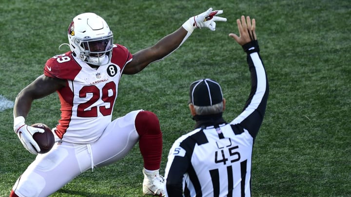 Arizona Cardinals’ fan favorite Chase Edmonds is preparing to take over the RB1 role in Arizona.(Photo by Billie Weiss/Getty Images)