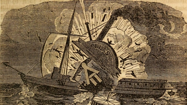 An illustration of the Pulaski disaster.
