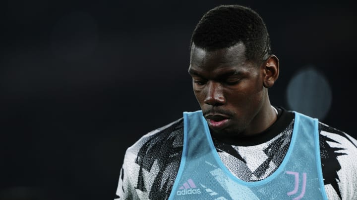 ROME, ITALY – MARCH 05: Paul Pogba of Juventus FC warming up during the Serie A match between AS Roma and Juventus at Stadio Olimpico on March 05, 2023 in Rome, Italy. (Photo by Danilo Di Giovanni/Getty Images)