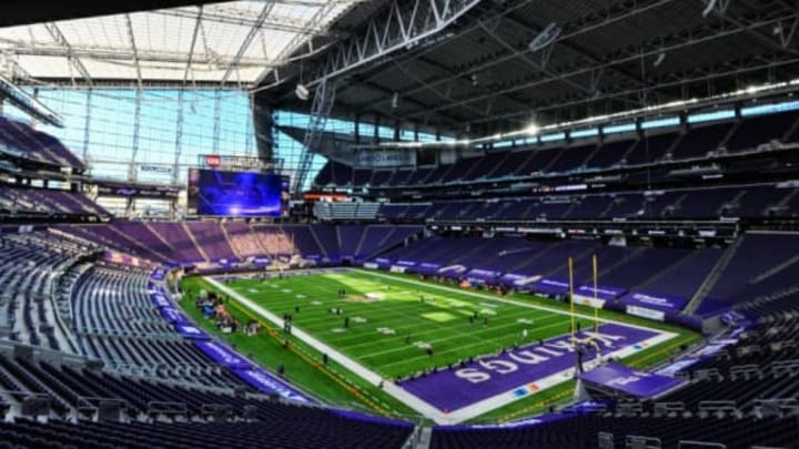 Oct 18, 2020; Minneapolis, Minnesota, USA; A general view before the game between the Minnesota Vikings and the Tennessee Titans at U.S. Bank Stadium. Mandatory Credit: Jeffrey Becker-USA TODAY Sports