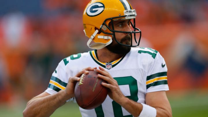 DENVER, CO - AUGUST 26: Quarterback Aaron Rodgers (Photo by Justin Edmonds/Getty Images)