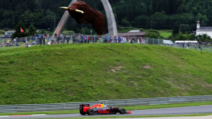 SPIELBERG, AUSTRIA - JULY 03: Max Verstappen of the Netherlands driving the (33) Red Bull Racing Red Bull-TAG Heuer RB12 TAG Heuer on track during the Formula One Grand Prix of Austria at Red Bull Ring on July 3, 2016 in Spielberg, Austria. (Photo by Charles Coates/Getty Images)