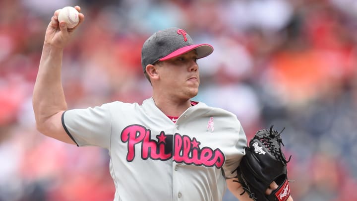 Royals Rumors: Jeremy Hellickson #58 of the Philadelphia Phillies (Photo by Mitchell Layton/Getty Images)