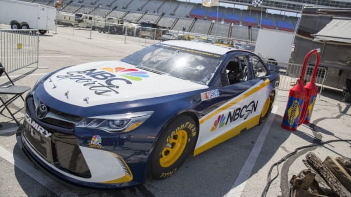 NASCAR AMERICA -- NASCAR 2016 - Show Open with Blake Shelton-- Pictured: NBCSN Toyota Camry -- (Photo by: Rick Kern/NBC/NBCU Photo Bank via Getty Images)