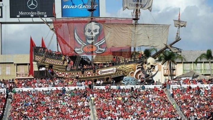 Dec 9, 2012; Tampa FL, USA; A general view of Raymond James Stadium during a game between the Philadelphia Eagles and the Tampa Bay Buccaneers. Mandatory Credit: Steve Mitchell-USA TODAY Sports