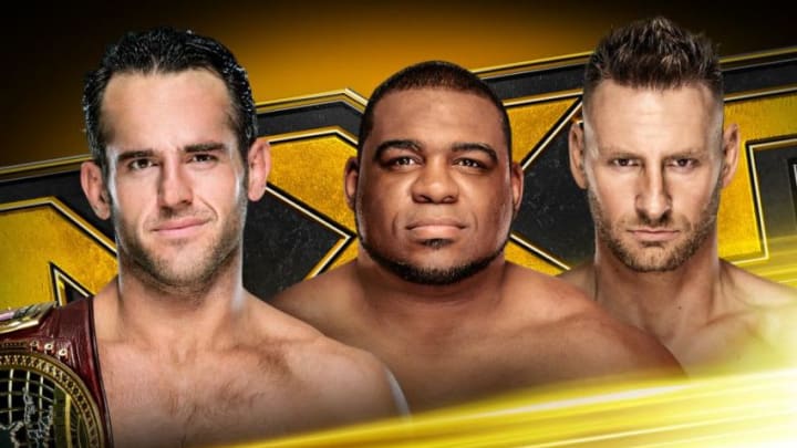 Keith Lee, Dominik Dijakovic and Roderick Strong will face off for Strong's NXT North American Championship on the Oct. 23, 2019 edition of WWE NXT. Photo: WWE.com