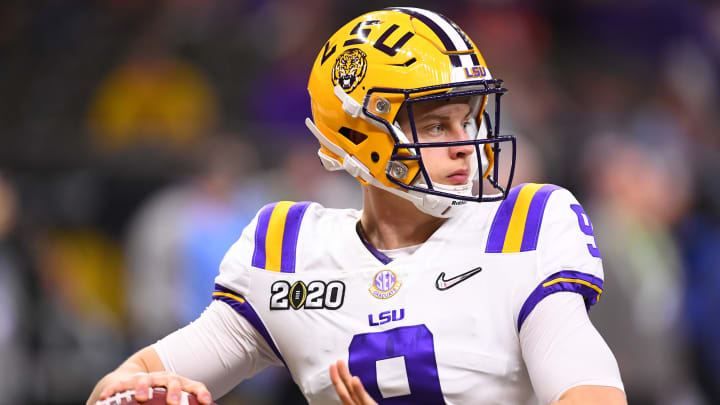 Joe Burrow #9 of the LSU Tigers (Photo by Jamie Schwaberow/Getty Images)r