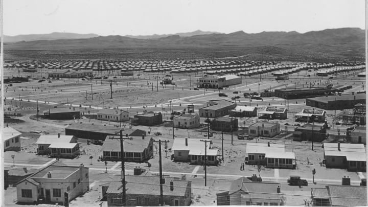 1932 panorama of Boulder City, Nevada, from Water Tank Hill.