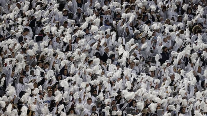 STATE COLLEGE, PA - OCTOBER 22: The Penn State student section cheers during the game against the Ohio State Buckeyes on October 22, 2016 at Beaver Stadium in State College, Pennsylvania. (Photo by Justin K. Aller/Getty Images)