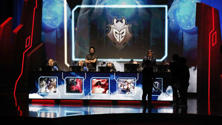 GWANGJU, SOUTH KOREA – OCTOBER 27: Team G2 Esports of Europe plays against team Invictus Gaming of China during the semifinal match of 2018 The League of Legends World Championship at Gwangju Women’s University Universiade Gymnasium on October 27, 2018 in Gwangju, South Korea. (Photo by Woohae Cho/Getty Images)