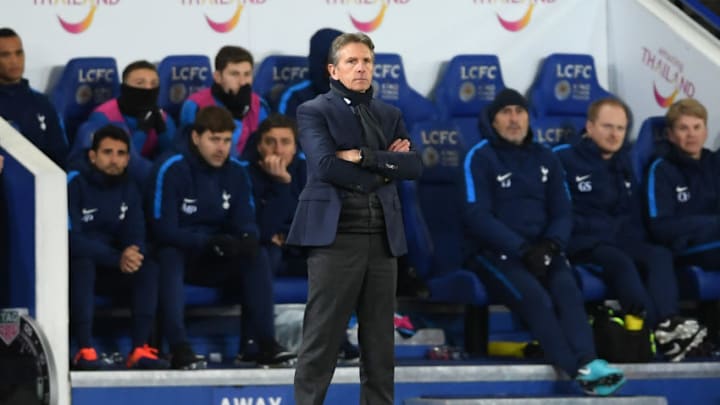 LEICESTER, ENGLAND - NOVEMBER 28: Claude Puel, Manager of Leicester City looks on during the Premier League match between Leicester City and Tottenham Hotspur at The King Power Stadium on November 28, 2017 in Leicester, England. (Photo by Laurence Griffiths/Getty Images)