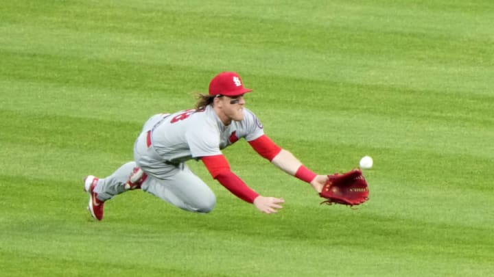 Harrison Bader, St. Louis Cardinals. (Mandatory Credit: Mike Dinovo-USA TODAY Sports)