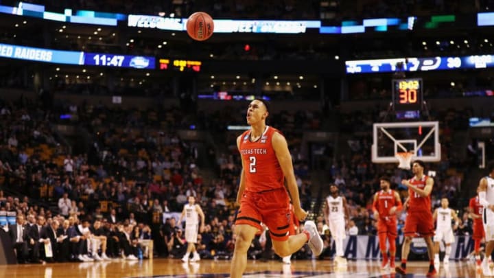 BOSTON, MA - MARCH 23: Zhaire Smith #2 of the Texas Tech Red Raiders reacts during the second half against the Purdue Boilermakers in the 2018 NCAA Men's Basketball Tournament East Regional at TD Garden on March 23, 2018 in Boston, Massachusetts. (Photo by Maddie Meyer/Getty Images)