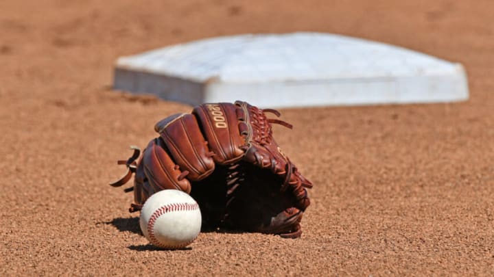 Baseball and glove prior the College World Series. Getty Images.