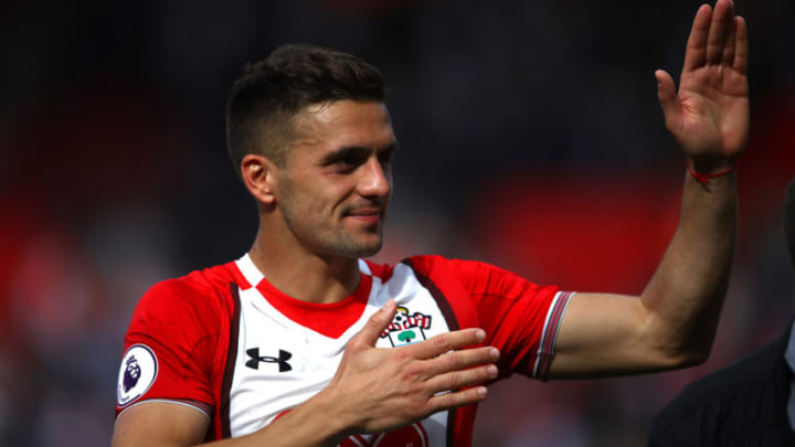 Dusan Tadic of Southampton shows appreciation to the fans (Photo by Clive Mason/Getty Images)