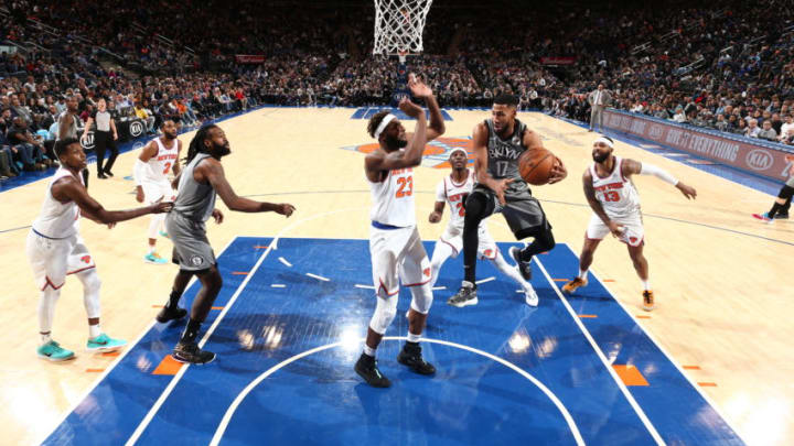 NEW YORK, NY - NOVEMBER 24: Garrett Temple #17 of the Brooklyn Nets shoots the ball against the New York Knicks on November 24, 2019 at Madison Square Garden in New York City, New York. NOTE TO USER: User expressly acknowledges and agrees that, by downloading and or using this photograph, User is consenting to the terms and conditions of the Getty Images License Agreement. Mandatory Copyright Notice: Copyright 2019 NBAE (Photo by Nathaniel S. Butler/NBAE via Getty Images)