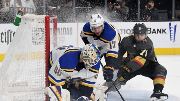 Jordan Binnington #50 of the St. Louis Blues (Photo by Ethan Miller/Getty Images)