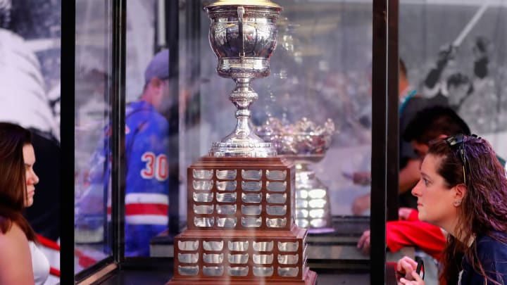 TAMPA, FL – JANUARY 27: Lady Byng Memorial Trophy. (Photo by Mike Carlson/Getty Images)