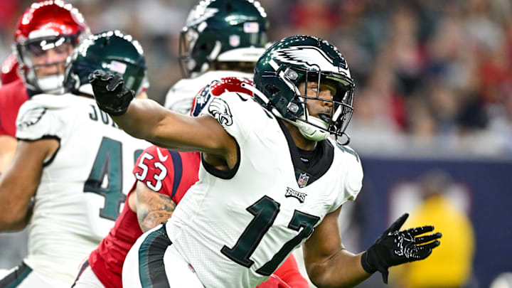 Eagles linebacker Nakobe Dean. (Maria Lysaker-USA TODAY Sports)