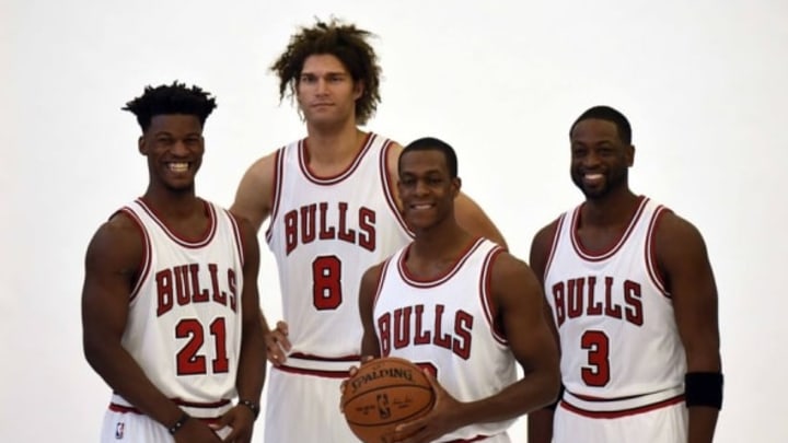 Robin Lopez with the rest of the Chicago Bulls' Three Alphas.