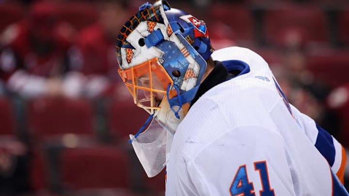 GLENDALE, AZ - JANUARY 22: Goaltender Jaroslav Halak (Photo by Christian Petersen/Getty Images)