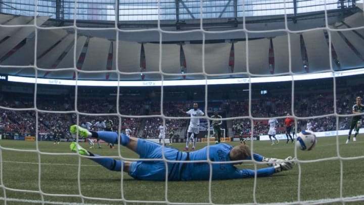 VANCOUVER, BC - MARCH 28: Goalkeeper David Ousted