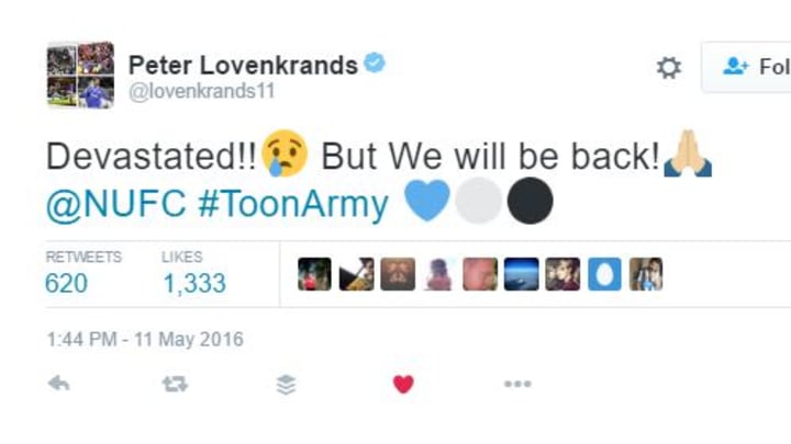 Peter Lovenkrands Tweet