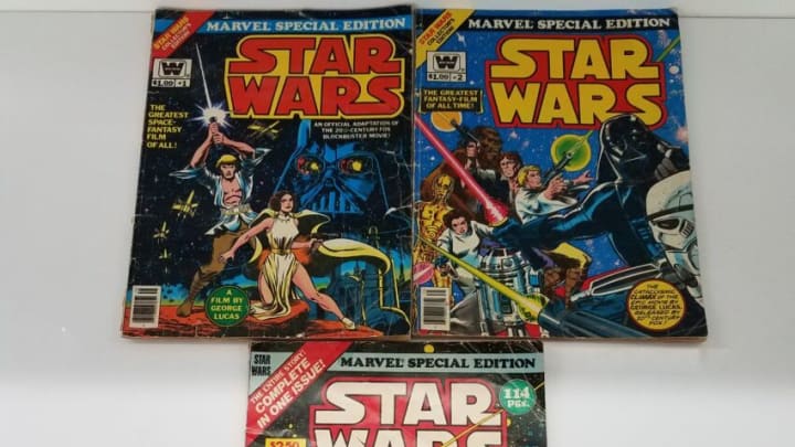 Vintage Marvel Special Edition Star Wars 1 2 3 Comic Books. Image courtesy GoodwillFinds